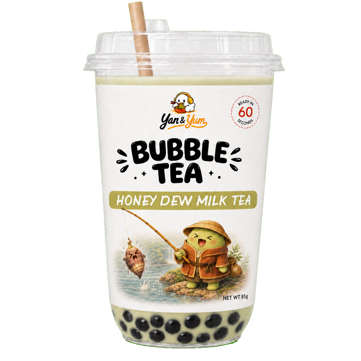 Honeydew bubble tea cup