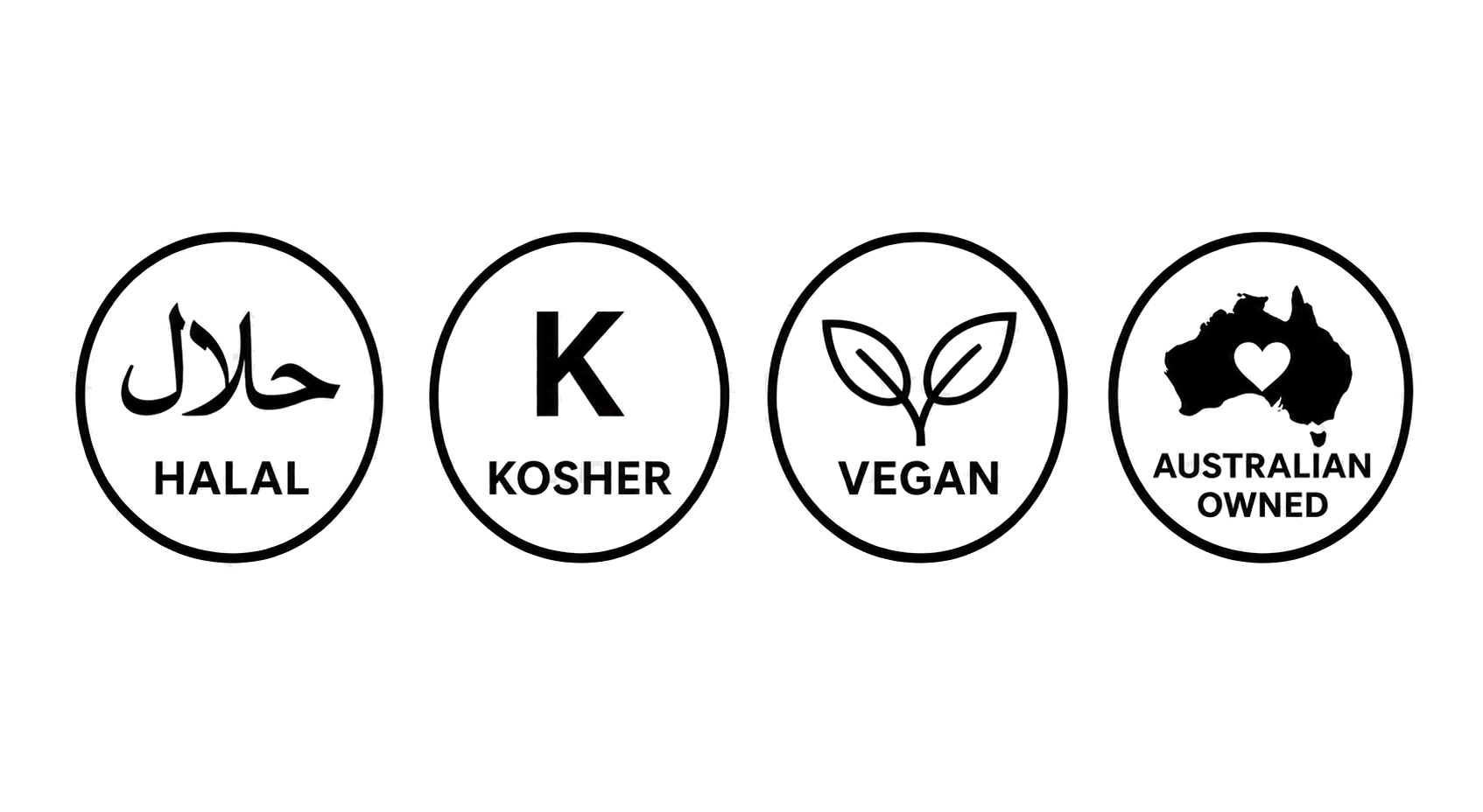Halal, Kosher, Vegan, Australian Owned